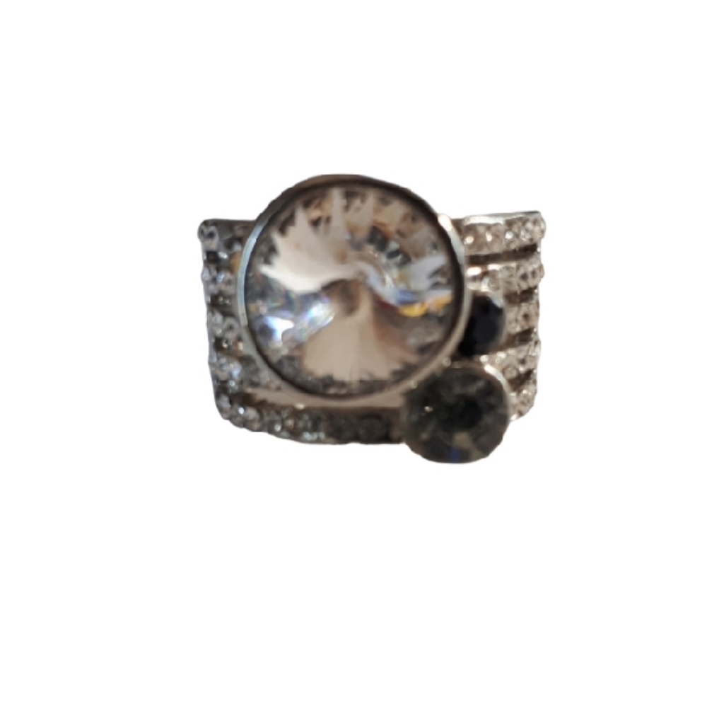 Crystal silver ring - Picture 2 of 4